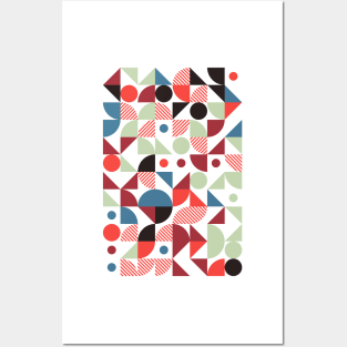 Colourful Geometric Animated Pattern Posters and Art